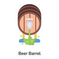 Trendy Beer Barrel vector