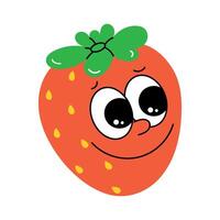 Trendy Cute Strawberry vector