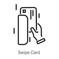 Trendy Swipe Card vector