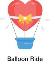 Trendy Balloon Ride vector