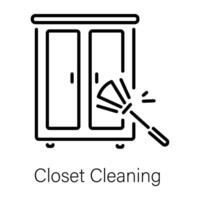 Trendy Closet Cleaning vector