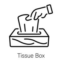 Trendy Tissue Box vector