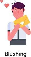 Trendy Blushing Concepts vector