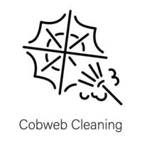 Trendy Cobweb Cleaning vector