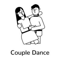 Trendy Couple Dance vector