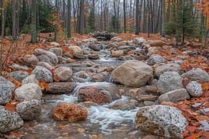 AI generated water flow nature professional photography photo