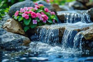 ai generado agua fluir naturaleza profesional fotografía foto