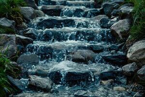 ai generado agua fluir naturaleza profesional fotografía foto