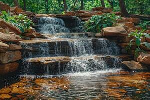 AI generated water flow nature professional photography photo