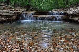 AI generated water flow nature professional photography photo