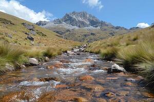 AI generated water flow nature professional photography photo