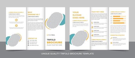 Modern corporate business trifold brochure template, trifold layout, letter, a4 size brochure. vector