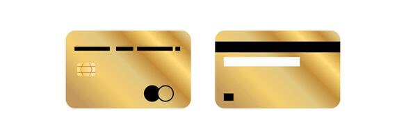 Gold credit card. vector