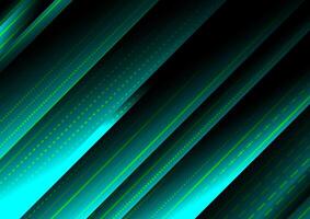 Abstract green banner background with line stripes and dot. Vector illustration