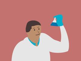 African American scientist and inventor day flat design vector