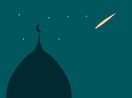 Flat design isra mi'raj vector illustration