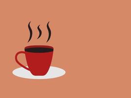 flat design coffee vector illustration