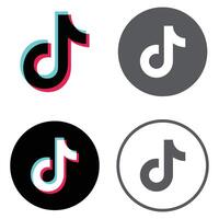 original and round social media icons or social network logos flat vector icons set collection for apps and websites