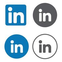 original and round social media icons or social network logos flat vector icons set collection for apps and websites