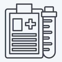 Icon Result. related to Blood Donation symbol. line style. simple design editable. simple illustration vector
