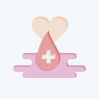 Icon Blood Drops. related to Blood Donation symbol. flat style. simple design editable. simple illustration vector