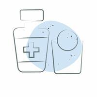 Icon Blood Tonic. related to Blood Donation symbol. Color Spot Style. simple design editable. simple illustration vector