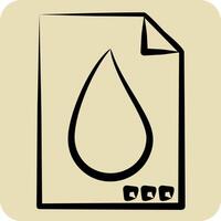 Icon Nagative Blood. related to Blood Donation symbol. hand drawn style. simple design editable. simple illustration vector