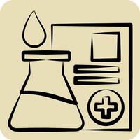 Icon Data Science. related to Blood Donation symbol. hand drawn style. simple design editable. simple illustration vector