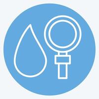 Icon Searching. related to Blood Donation symbol. blue eyes style. simple design editable. simple illustration vector