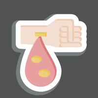 Sticker Platelets. related to Blood Donation symbol. simple design editable. simple illustration vector