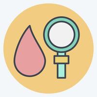 Icon Searching. related to Blood Donation symbol. color mate style. simple design editable. simple illustration vector