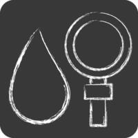 Icon Searching. related to Blood Donation symbol. chalk Style. simple design editable. simple illustration vector