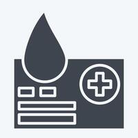 Icon Blood Donor Card. related to Blood Donation symbol. glyph style. simple design editable. simple illustration vector