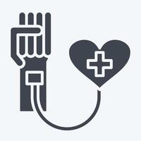 Icon Blood Donation. related to Blood Donation symbol. glyph style. simple design editable. simple illustration vector