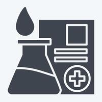 Icon Data Science. related to Blood Donation symbol. glyph style. simple design editable. simple illustration vector