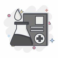 Icon Data Science. related to Blood Donation symbol. comic style. simple design editable. simple illustration vector