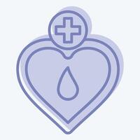 Icon Memorial. related to Blood Donation symbol. two tone style. simple design editable. simple illustration vector