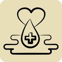 Icon Blood Drops. related to Blood Donation symbol. hand drawn style. simple design editable. simple illustration vector