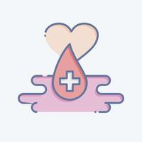 Icon Blood Drops. related to Blood Donation symbol. doodle style. simple design editable. simple illustration vector