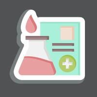 Sticker Data Science. related to Blood Donation symbol. simple design editable. simple illustration vector