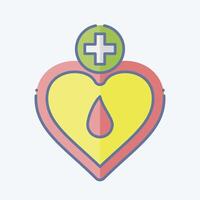 Icon Memorial. related to Blood Donation symbol. doodle style. simple design editable. simple illustration vector