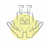 Icon Blood Bag. related to Blood Donation symbol. Color Spot Style. simple design editable. simple illustration vector
