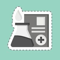 Sticker line cut Data Science. related to Blood Donation symbol. simple design editable. simple illustration vector