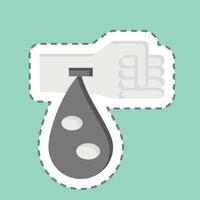 Sticker line cut Platelets. related to Blood Donation symbol. simple design editable. simple illustration vector