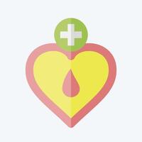 Icon Memorial. related to Blood Donation symbol. flat style. simple design editable. simple illustration vector