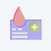 Icon Blood Donor Card. related to Blood Donation symbol. flat style. simple design editable. simple illustration vector