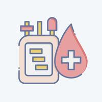 Icon Blood. related to Blood Donation symbol. doodle style. simple design editable. simple illustration vector