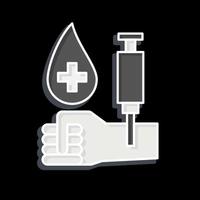 Icon Drill Blood. related to Blood Donation symbol. glossy style. simple design editable. simple illustration vector