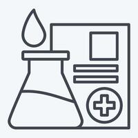 Icon Data Science. related to Blood Donation symbol. line style. simple design editable. simple illustration vector