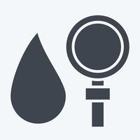 Icon Searching. related to Blood Donation symbol. glyph style. simple design editable. simple illustration vector